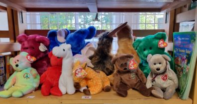 Ty Beanie Babies: a collection of eleven, to include five Beanie Buddies, and 'Twigs' with '