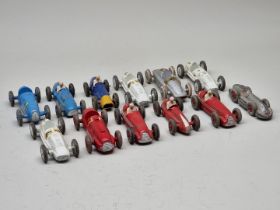 Mercury: six vintage diecast racing cars, to include Ferrari and Mercedes-Benz No.40; together