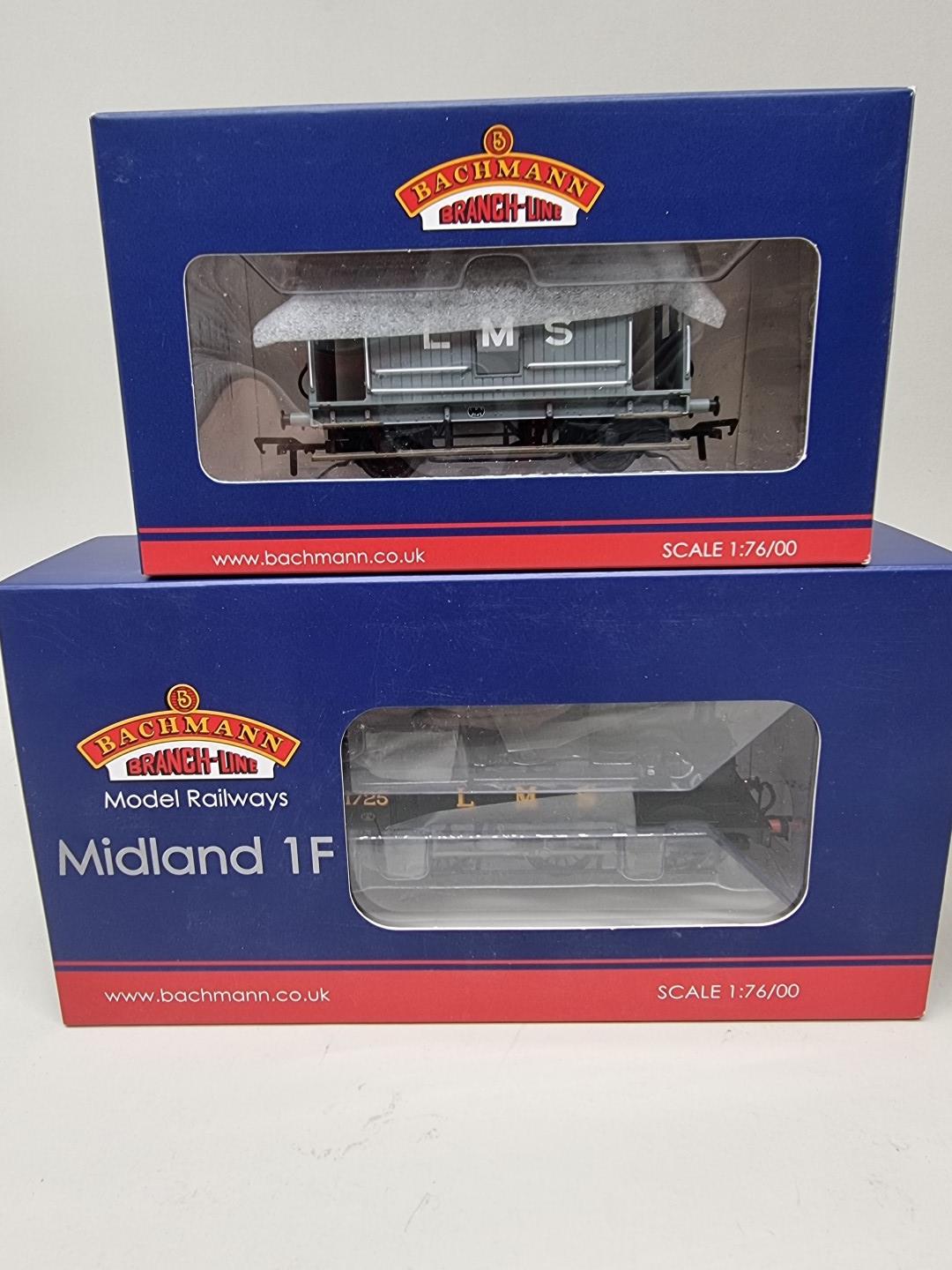 Bachmann: two locomotives, comprising LMS No.1725 and GWR No.5513; together with six freight wagons, - Image 4 of 5