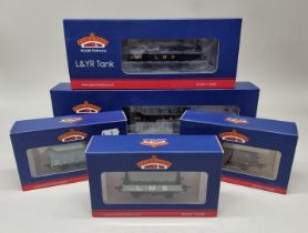 Bachmann: two locomotives, comprising: No.10695 and 3851, LMS; together with three freight wagons,