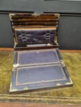 A good Victorian figured walnut and brass bound writing box, with coromandel interior, 45.5cm