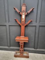 A Victorian mahogany hall stand, 69cm wide.