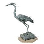 A bronze heron