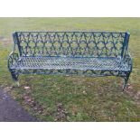 A Val d‘Osne foundry Gothic pattern cast iron seat