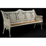 An extremely rare Coalbrookdale Osmunda fern pattern cast iron seat