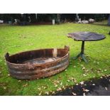 A Victorian cast iron table