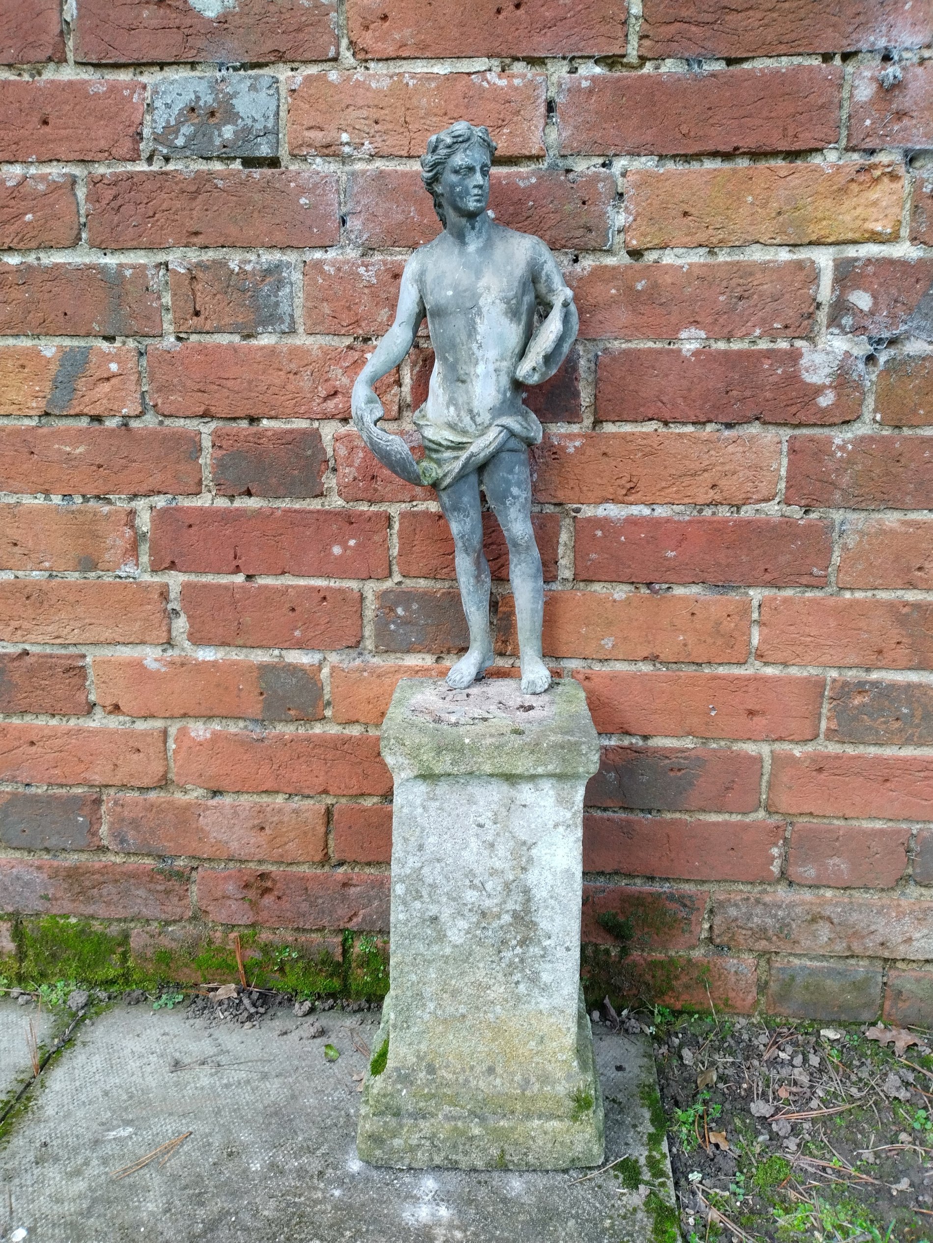 A rare tradesman's sample lead figure of Apollo