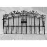 A pair of wrought iron gates