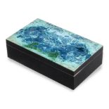 A chrysocolla veneered dolerite box