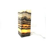 A pair of onyx lamps