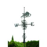 A copper and iron weathervane
