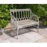 A Val d'Osne Gothic cast iron seat