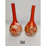A pair of Chinese flower vases