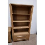 Modern Veneered Shelving unit with 2 drawers under