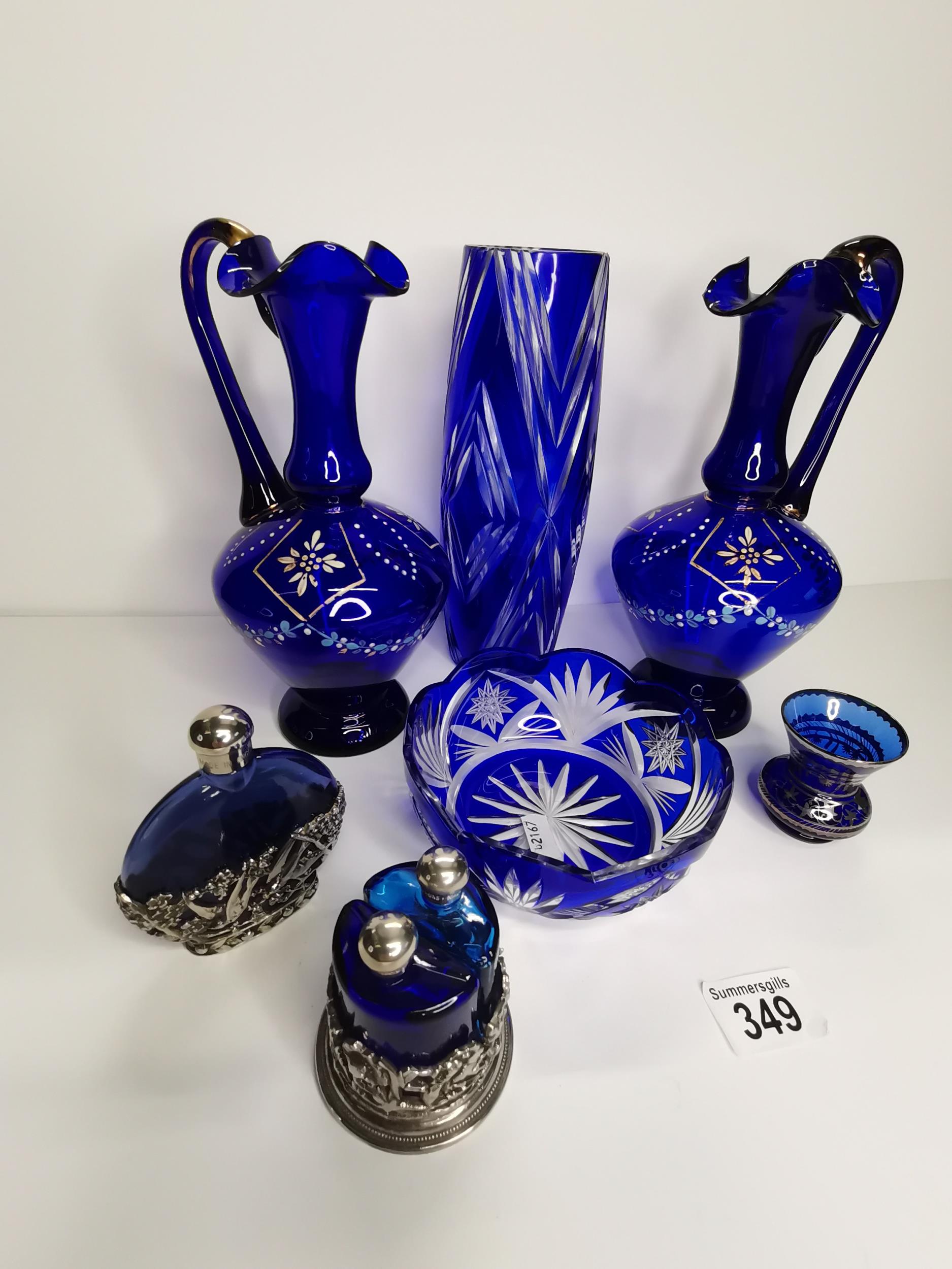 Collection of blue Venetian style glass - Image 2 of 2