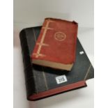 A Suede Bound 1921 Copy of David Copperfield and a Cassell's illustrated Family Bible