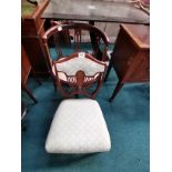 x2 antique hall chairs