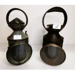 x2 antique Railway lamps