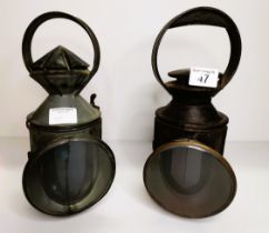 x2 antique Railway lamps