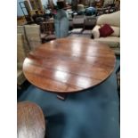 Large oak rustic dining table - D152cm