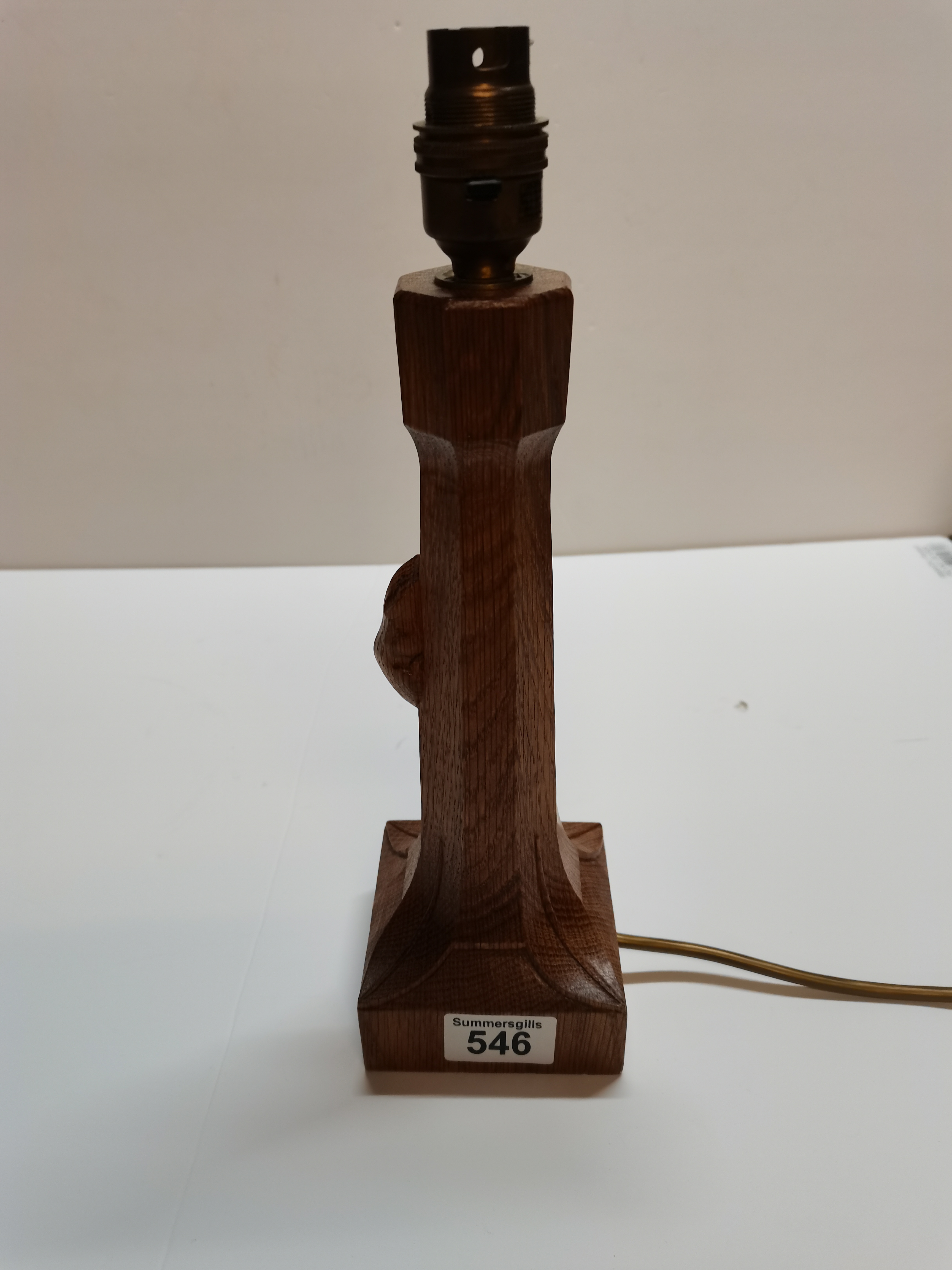 Mouseman 10" table lamp ex condition