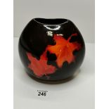 Poole Pottery Small Purse Vase 'Forest Flame' H20cm