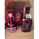 Bottle of Grand Marnier, Jim Beam and Gran Duque D