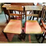 Pair of antique mahogany dining chairs