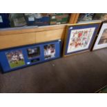 Framed English Rugby World cup winners 2003 photos