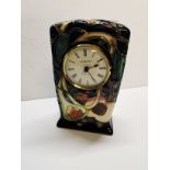 Moorcroft mantle Queens choice clock in ex condition