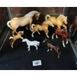 A collection of Beswick horses