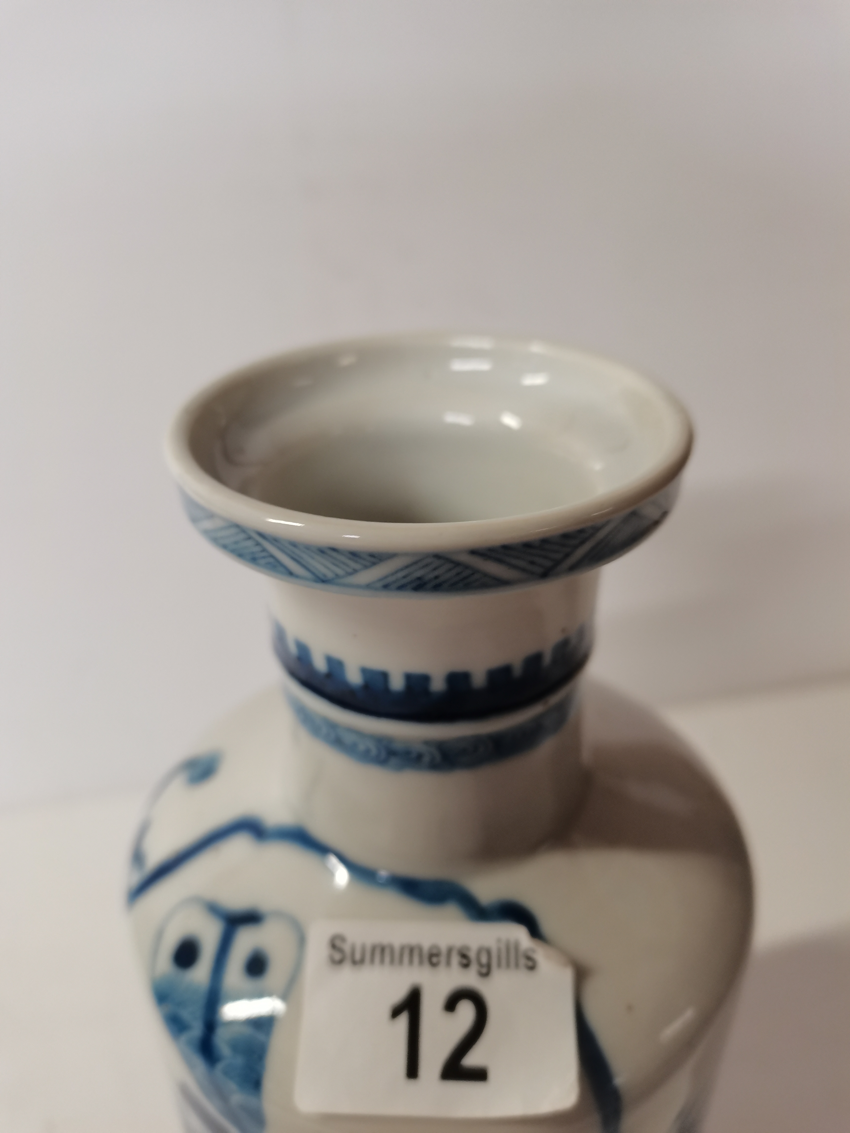 19th century Chinese Rouleau porcelain vase - Image 4 of 8
