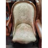 Victorian rosewood cabriole legged gents chair