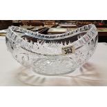 Cut glass fruit bowl ex condition 33cm