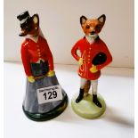 x2 Grays' & Sons china Fox figurines