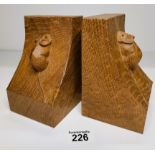 Pair of Mouseman Book Ends