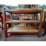 A beautiful Mouseman 3 tiered tray side table