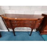 Bow fronted Mahogany sideboard