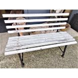 Painted garden bench