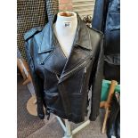 1970's Medium Black Leather Jacket