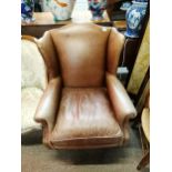 Leather arm chair by Laura Ashley good condition