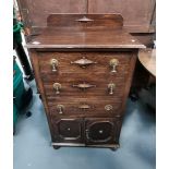 Slimline chest of drawers with cupboard under