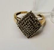 Diamond shaped dress ring size Q - Image 2 of 3
