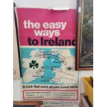 1960's Large British Rail Poster - 'Irish Seaways'
