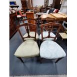 x4 Victorian dining chairs - good condition