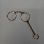 Pair of gold Lognettes spectacles