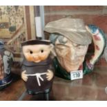 x1 Royal Doulton Toby Jug 'Poacher' and 1 Toby jug - Friar'