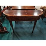 Antique "D" shaped serving table