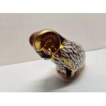 Crown Derby Ram paperweight ex con