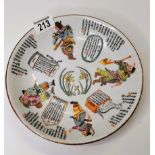 Plate with Chinese markings under - D22cm